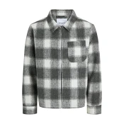 JACK & JONES Prehodna jakna JJHANK antracit/pegasto siva/bela