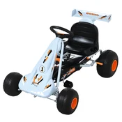 HOMCOM HOMCOM Gokart s pedali, otroško vozilo, avtomobil na pedala, starost 3+, jeklo, svetlo modra, (5000242229)