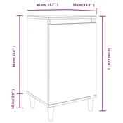 Vidaxl Nočna omarica 2 kosa siva sonoma 40x35x70 cm inženirski les