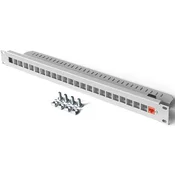 Patch panel za 24 modula RJ45 za rek 19 inca,beli