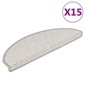 Vidaxl Samolepilne preproge za stopnice sisal 15 kosov 65x21x4 cm