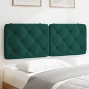 vidaXL vidaXL Vzglavna stranica temno zelena 140 cm žamet, (21081633)