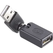 Renkforce USB 2.0 adapter [1x USB 2.0 vtič A - 1x USB 2.0 vtičnica A] črn pozlačeni zatiči Renkforcenkforce