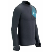 Muška kompresijska odjeca Compressport Winter Trail Postural Long Sleeve Top - magnet/hawaiian ocean