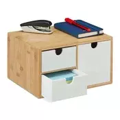Northix Namizni organizator iz bambusa in MDF s 3 predali