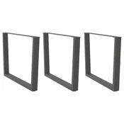 Noge za blagovaonski stol V-oblik 3 kom antracit 100 x (72-73,3) cm celik