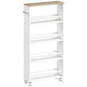 Homestar Shranjevalna polica 4 predelki 45x15x91 cm naravna