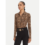 Just Cavalli Srajca 79PAL228 JS496 Rjava Slim Fit