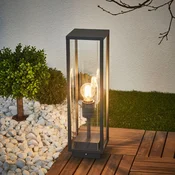 Luč Lucande Annalea, 50 cm, antracit, IP54 - Sodobni - temno siva, prozorna - Kovina