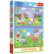 Trefl Puzzle Peppa Pig: Peppa na igrišču 2x24 kosov