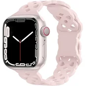 shumee Pašček za Apple Watch 42/44/45mm SE/9/8/7/6/5/4/3/2/1 roza, z odprtinami