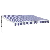 Automatska tenda na uvlacenje plavo-bijela 3 x 2,5 m