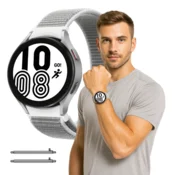 Pašček za Samsung Galaxy Watch 5 6 7 40/42/46mm Classic Pro siv 20mm