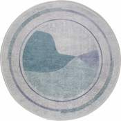 Modra/kremno bela pralna okrogla preproga o 80 cm Yuvarlak – Vitaus