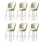 Hanah Home Set barskih stolica Alte, 6 komada, Krem