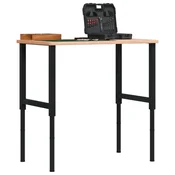 Radni stol 100x60x(71,5-98) cm od masivne bukovine pravokutni