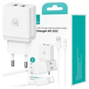 1 to 3 Usams 2Xusb Polnilec 18W Za Iphone 11 12 13 14 Z Lightning Kablom