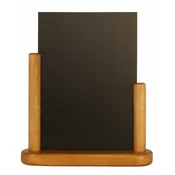SECURIO namizna črna kredna tabla Securit Elegant, teak, 15 x 21 cm