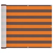 Vidaxl Balconska mreža Oranžna in Rjava 100 x 700 cm Oxford tkanina
