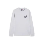 Tommy Jeans Majica z dolgimi rokavi DM0DM23546 Svetlo siva Slim Fit