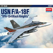 Komplet modela letala 12577 - USN F/A-18F VFA-154 Black Knight (1:72)