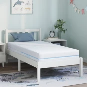 vidaXL Vzmetnice Bela 80 x 160 cm 100% poliestrska žakardna tkanina
