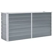 Vidaxl Visoka greda iz pocinkanega jekla 160x40x77 cm sive barve