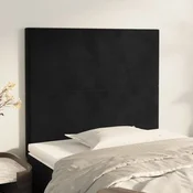 Vidaxl vidaXL Vzglavja za posteljo, 2 kosa, črna, 100x5x78/88 cm, žamet