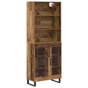 Vidaxl Visok predalnik 2 kos Star les 69,5 x 34 x 180 cm