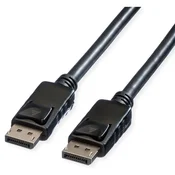 ROLINE Roline DisplayPort priključni kabel DisplayPort  vtič 2.00 m črna 11.04.5982 zaščiten DisplayPort kabel, (20421443)