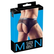 NEK Mens Open Back Briefs S Powernet Wet Look Black OSV022A