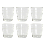 NEW Set očal DKD Home Decor Pisana Prozorno Kristal Plastika 250 ml (6 pcs)