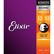 Set strun za akustično kitaro Nanoweb Light Elixir (.012 - .053)