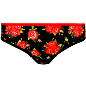 Womens panties Frogies Black Red Rose