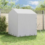 Vanjski kavez za pse s krovom srebrni 2x14x2,5m pocincani celik