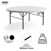 ePRO sklopivi baštenski sto O152 74cm, metal-plastika