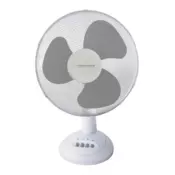 ventilator namizni, 30cm, 40W, belo-sive barve