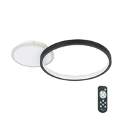 Eglo 900421 - LED prigušiva stropna svetiljka GAFARES LED/15W/230V crna + sa daljinskim upravljacem