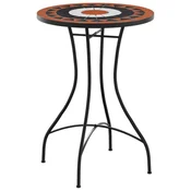 Vidaxl Bistro mizica z mozaikom terakota in črna O50x70 cm keramika