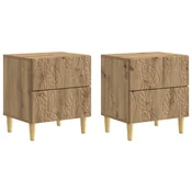vidaXL Nočna omarica 2 pcs Artisan hrast 43 x 34,5 x 48 cm