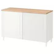 BESTA Kombin. odlaganje s vratima, bela/Smeviken/Kabbarp bela, 120x42x76 cm