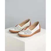 Kožne ženske cipele 04124-1 bele
