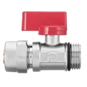 Petex Mini PEX razdelilni ventil 16x1/2 moški, rdeč