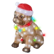 Lumineo Svetleča figura pes 100 LED hladno bela 34 x 24 x 42 cm rjava