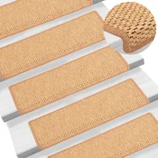 Vidaxl Samolepilne preproge za stopnice sisal 15 kosov 65x21x4 sisal