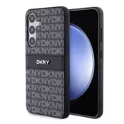 DKNY PC/TPU maska s ponavljajućim uzorkom toniranih pruga za Samsung S24, crni