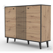 Komoda Fadi - hrast artisan/crna
