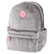Play Školski ranac za devojčice Grey velvet Pop fashion, 43x30x20cm, Sivi