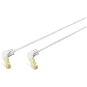 DIGITUS Digitus DK-1644-A-10090 RJ45 omrežni kabel CAT 6a S/FTP 10.00 m siva 90° kotni navzdol, zaščiten, brez halogena, dvojno oklopljen 1 kos, (20416943)