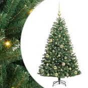 Vidaxl Umetno Zložljivo Božično Drevo Zelena 120 cm PVC in kovina